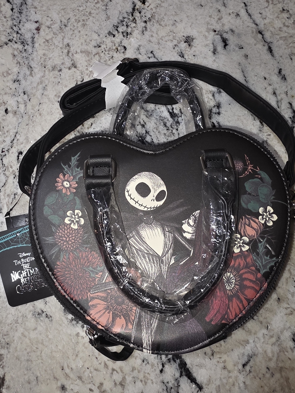 Disney The Nightmare Before Christmas Heart Crossbody Bag in Black